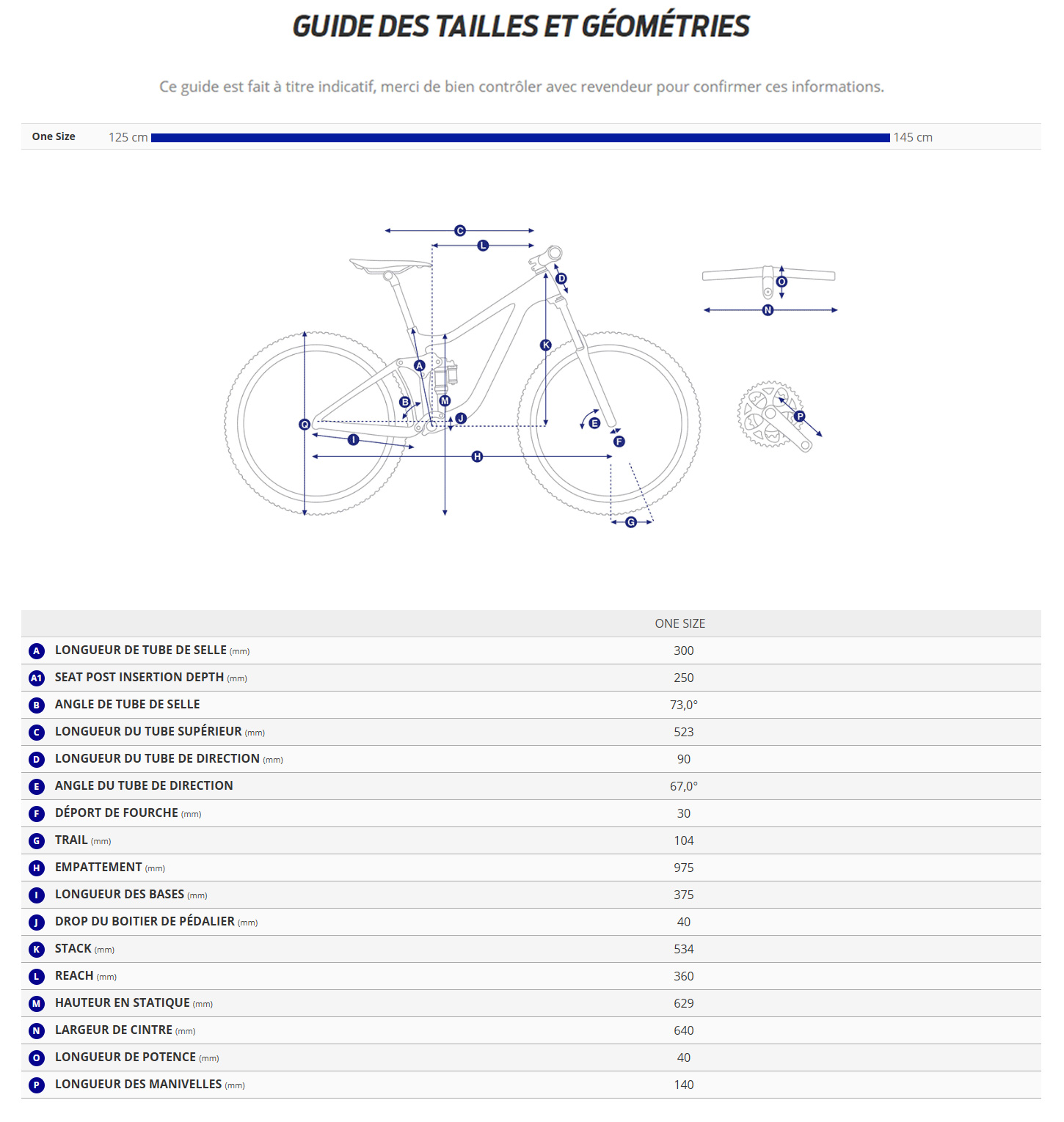 Guide de taille du velo STP 24 année 2026